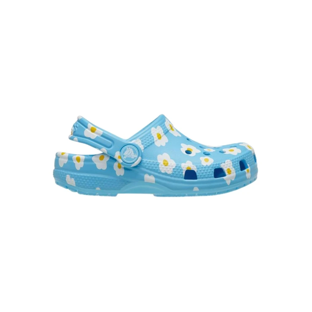 Crocs Girls Blue Kids Sandals, 27 Eu, Daisy Clog With Daisy Print