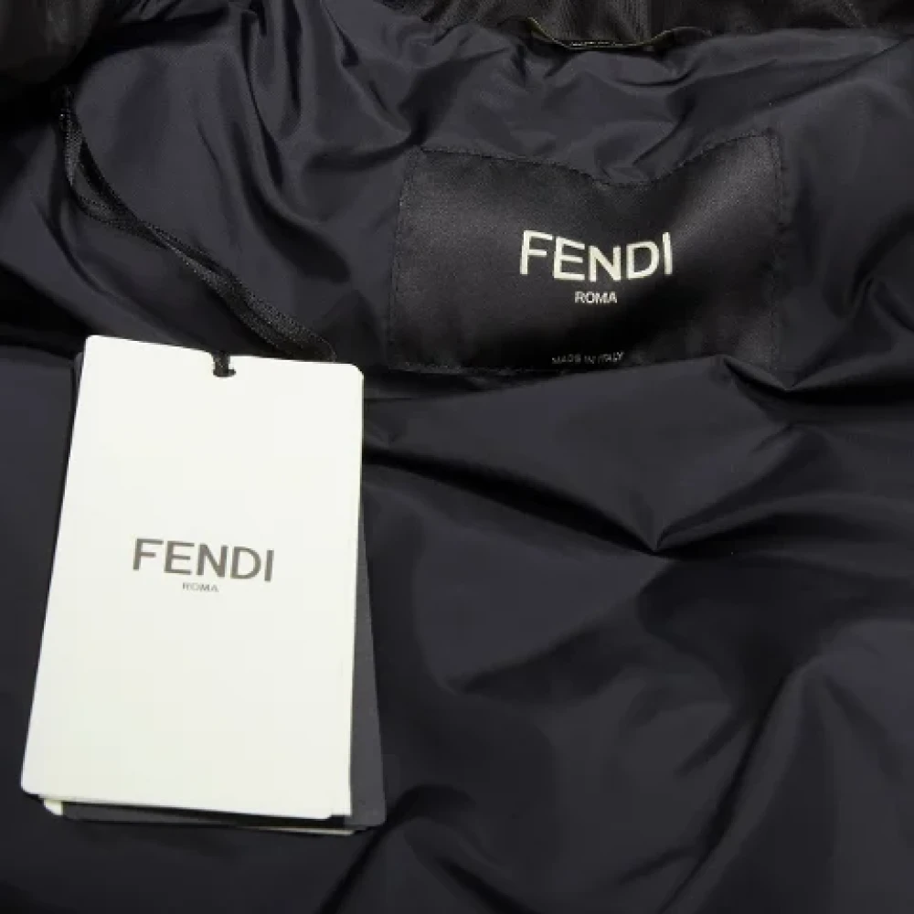 Fendi Vintage Pre-owned Cotton outerwear Black Dames