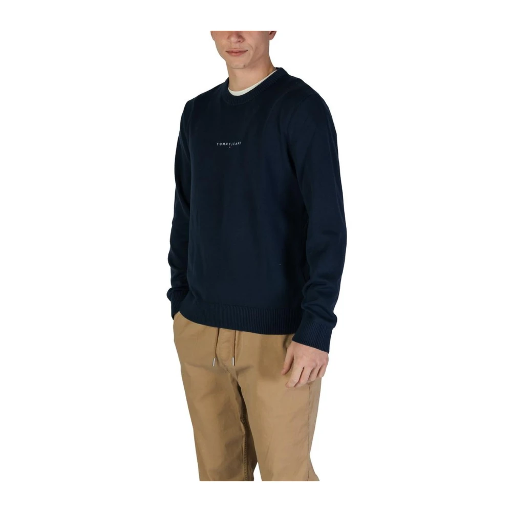 Tommy Jeans Blauw Polyester Blend T-Shirt Blue Heren