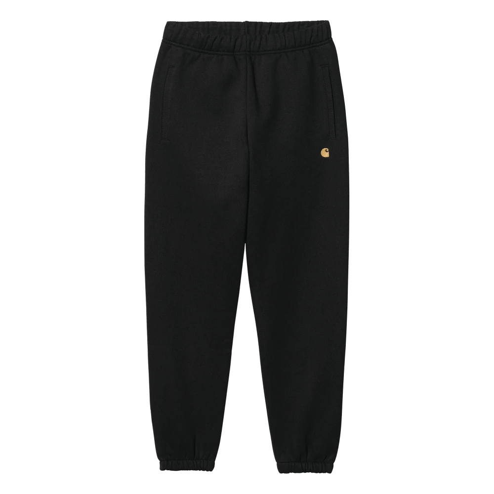 Carhartt Wip Chase Sweat Pant - Högkvalitativa joggingbyxor Black, Herr