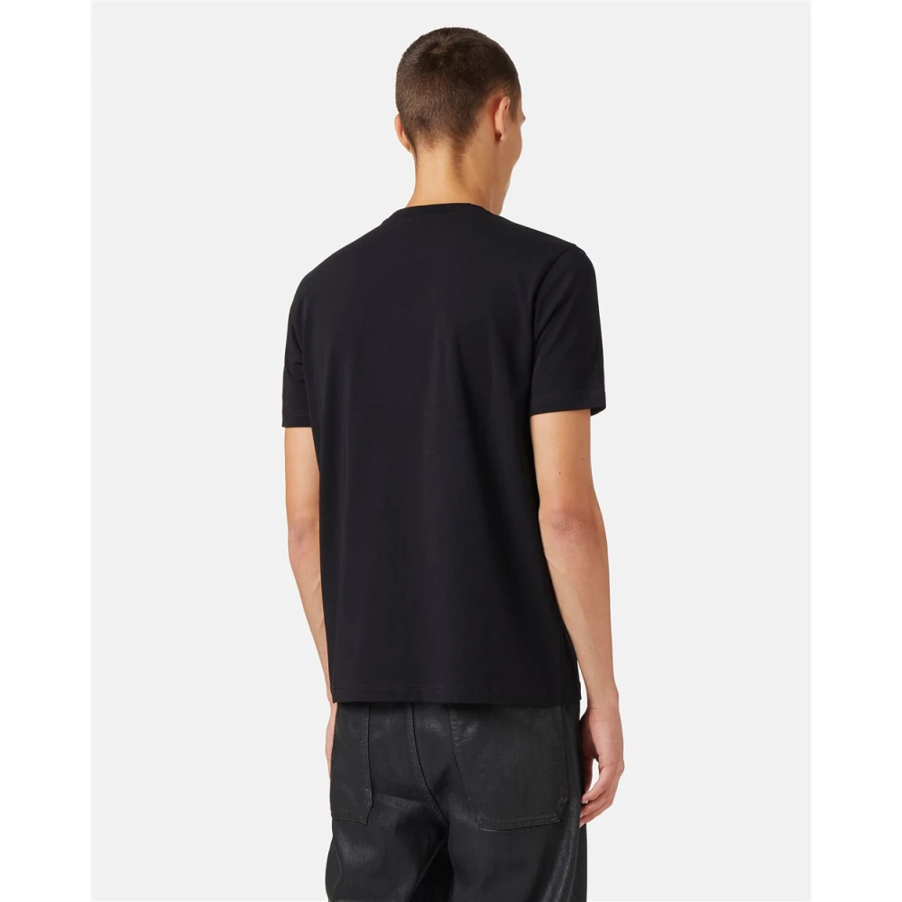 Iceberg Slim fit stretch jersey T-shirt Black Heren