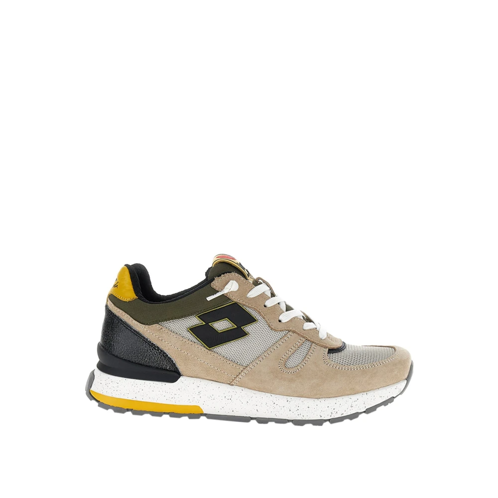 Lotto Men's Multicolor Sneakers, 10 Uk, Tokyo Shibuya Beige Leather Trainers