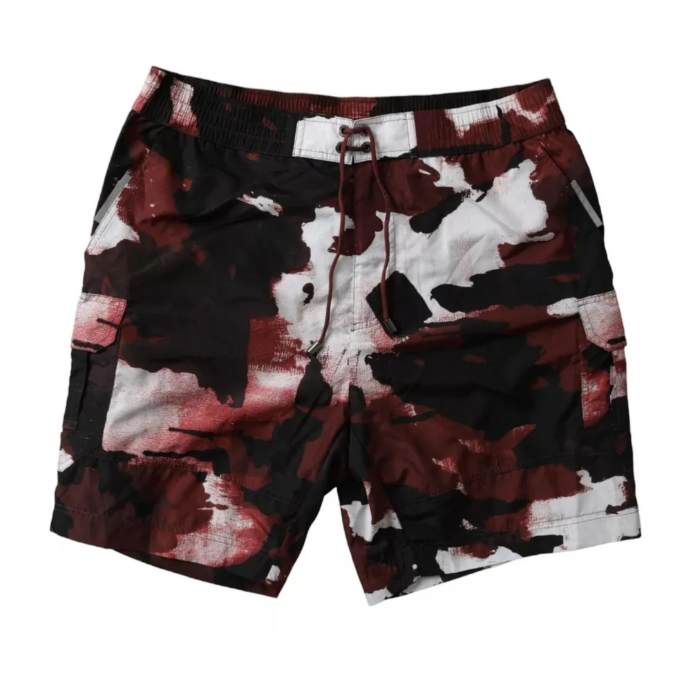 Dolce & Gabbana Men's Camouflage Print Swim Trunks