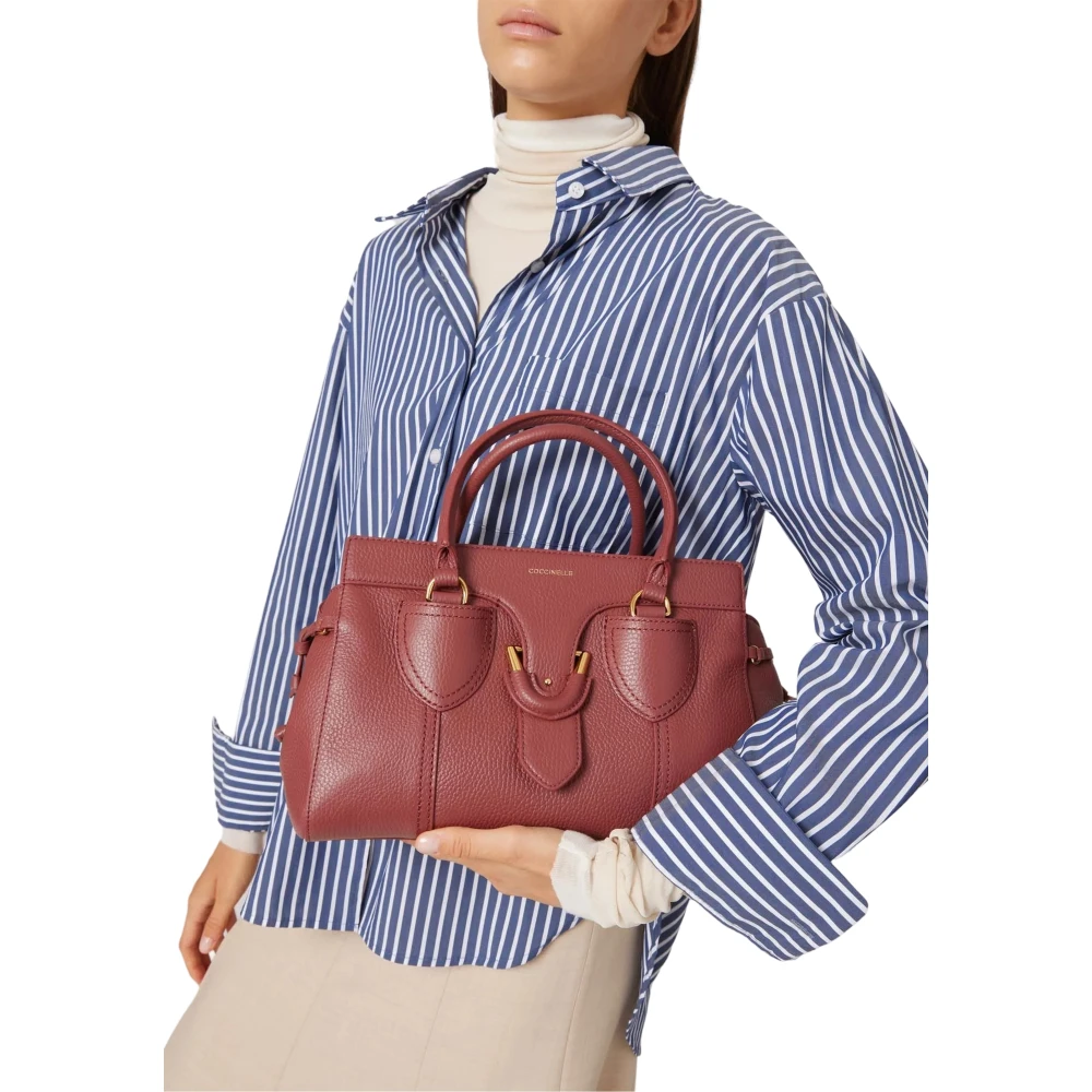Coccinelle Leren handtas met verstelbare band Brown Dames