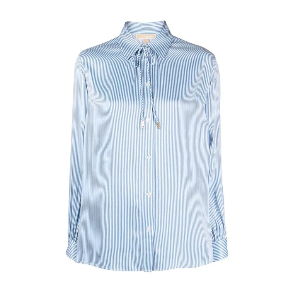 Michael Kors Blauwe Casual Blouse met Pinestripe Patroon Blue Dames