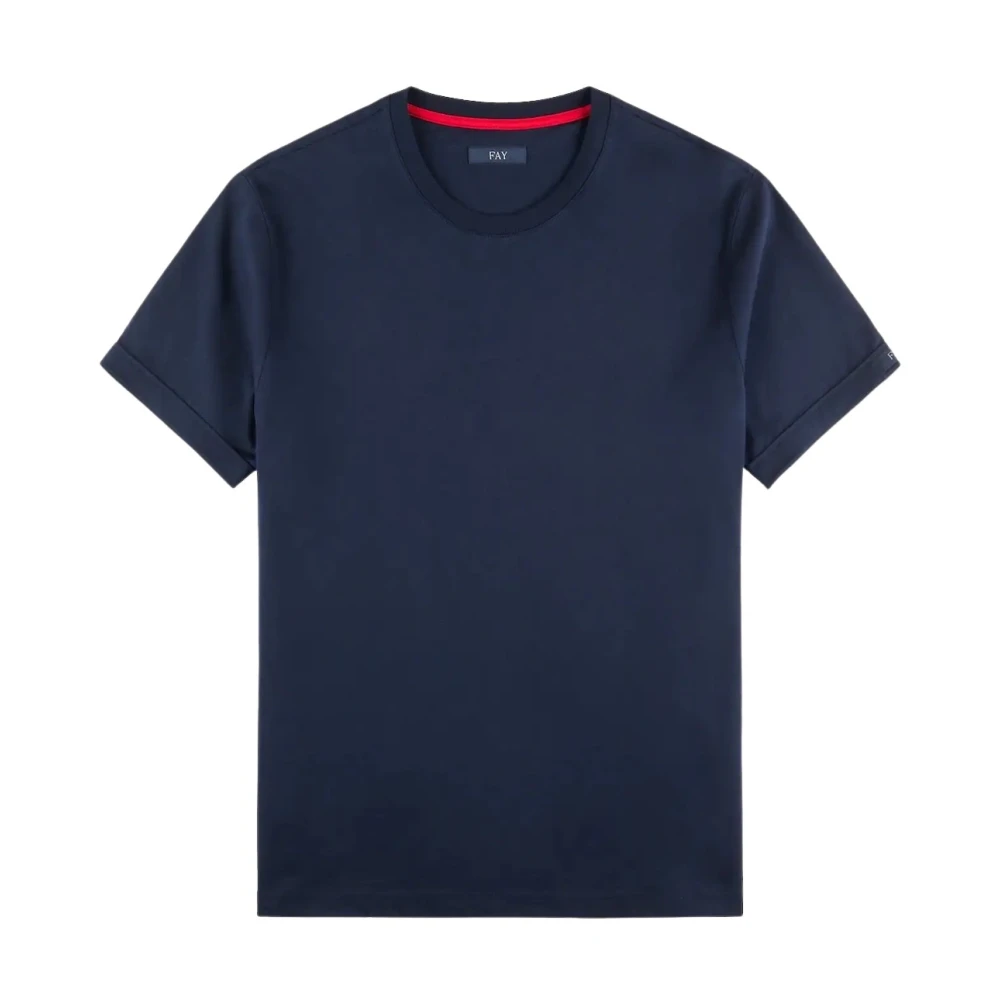 Fay - Tops > T-Shirts - Blue - Fay - Modalova