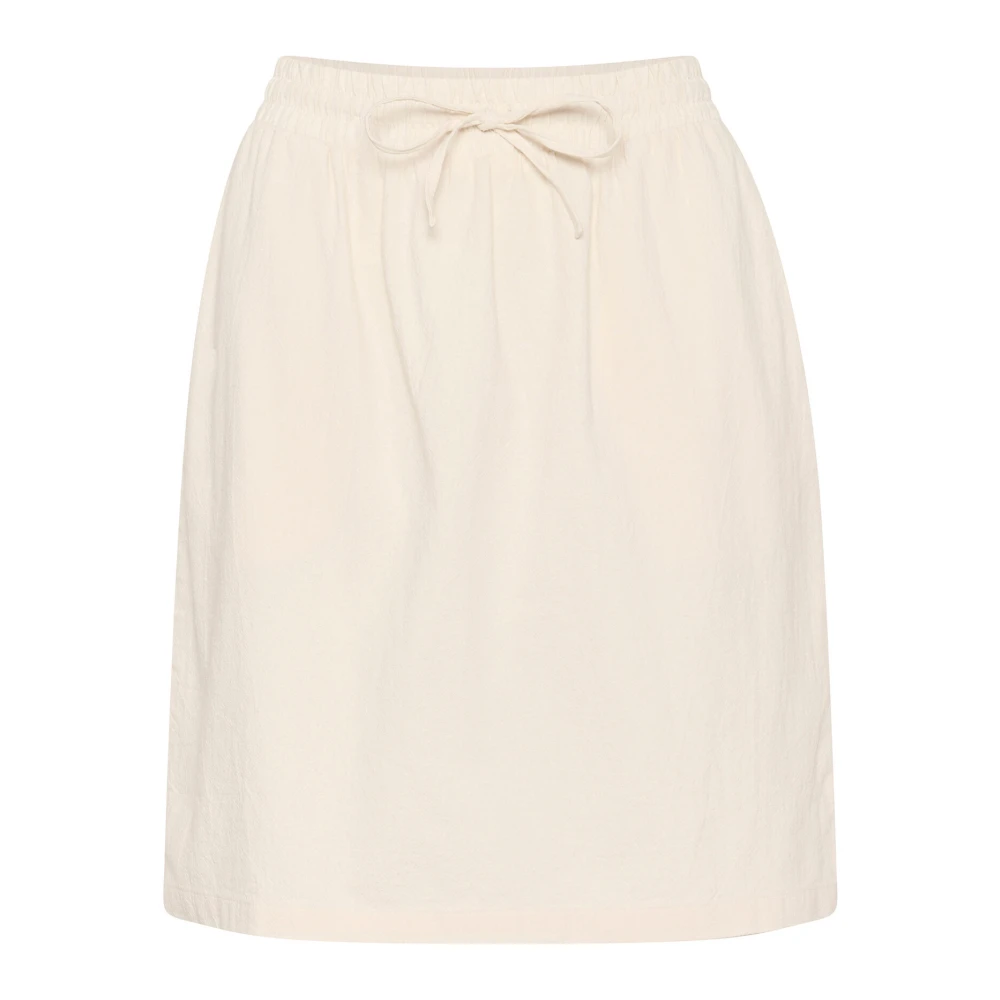 Saint Tropez Elastische Taille Rok IJs Katoen Beige Dames