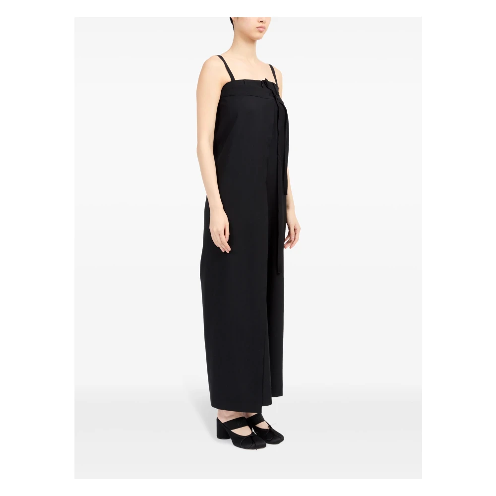 MM6 Maison Margiela Denim Jumpsuit Overall Black Dames