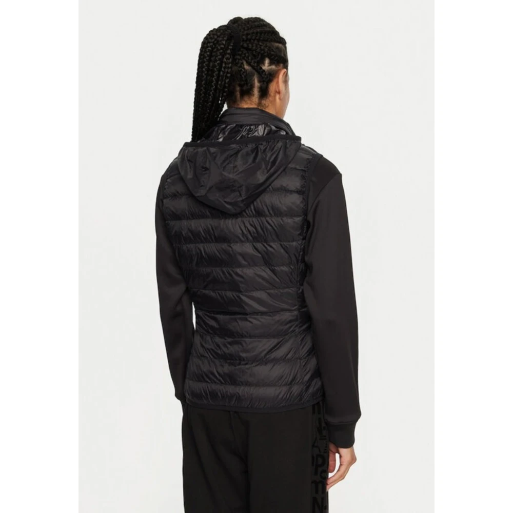 Emporio Armani EA7 Zwarte mouwloze jas 6Dtq06 Black Dames