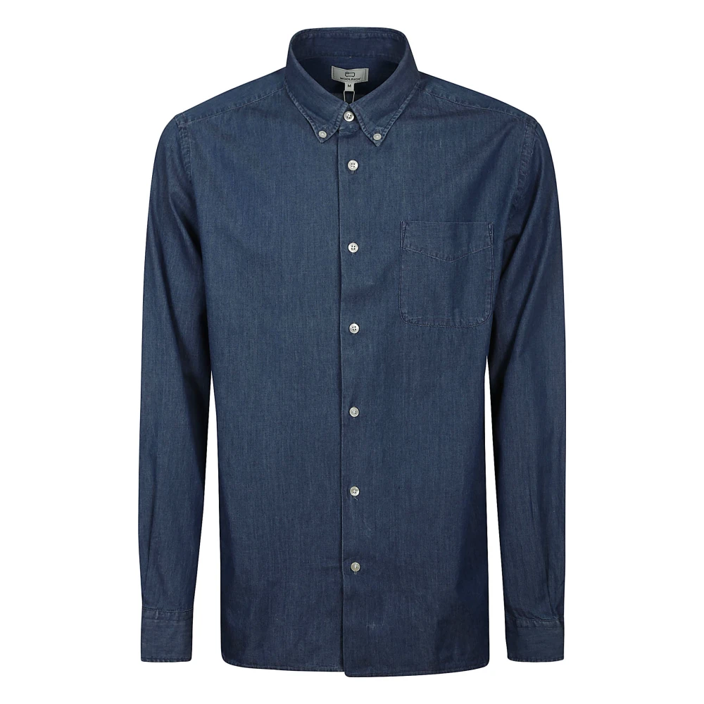 Woolrich Licht Indigo Klassieke Shirt Blue Heren
