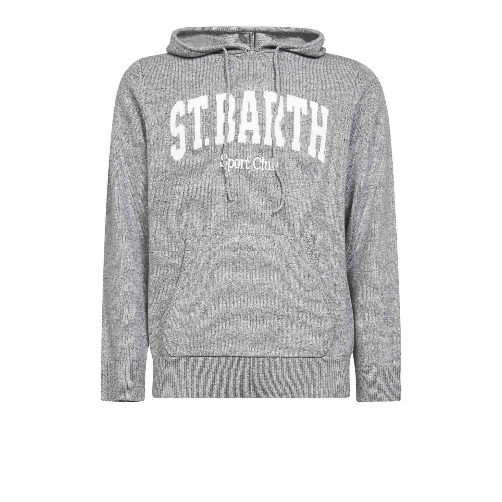 Mc2 Saint Barth Gray Hoodies, Male, Xl, Sb Sport 15M Emb Hoodie