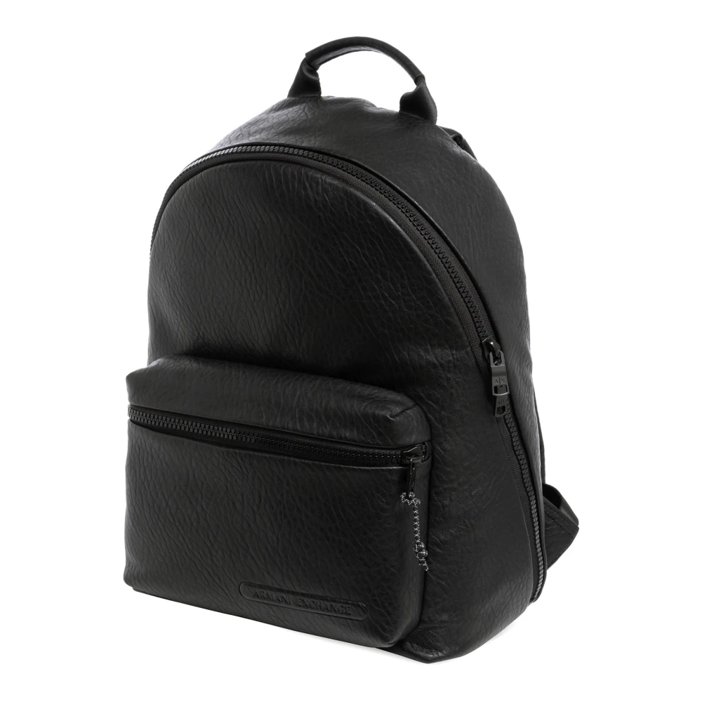 Armani Exchange Stijlvolle Rugzak met Rits Black Heren