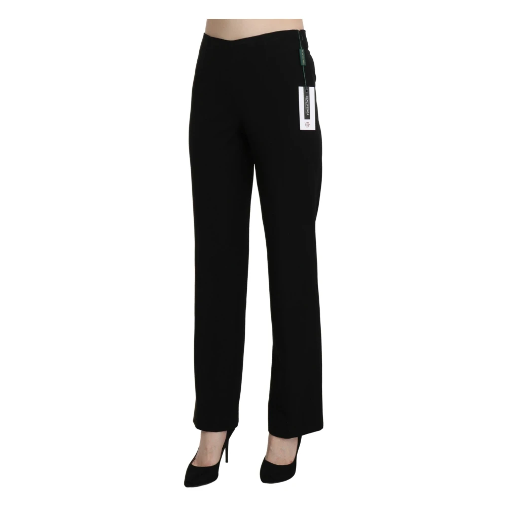 Bencivenga Zwarte hoge taille rechte jurkbroek Black Dames