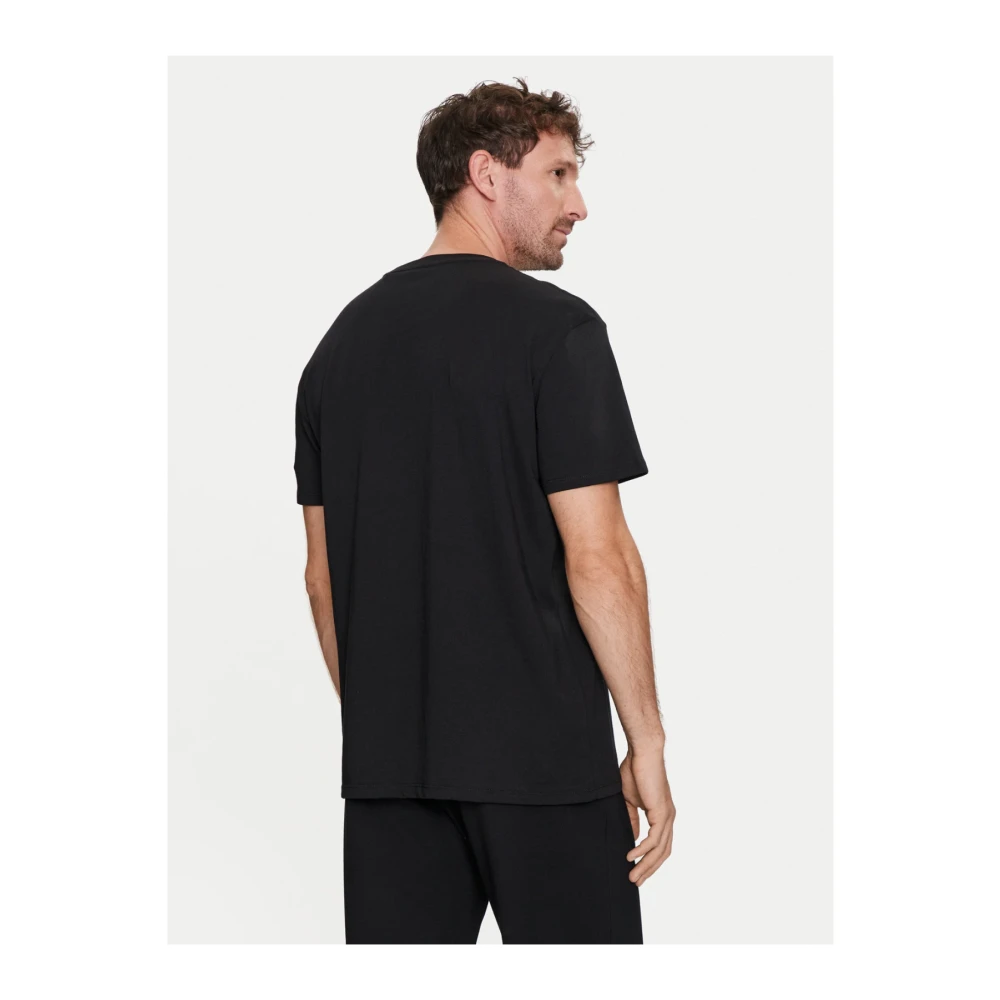 Guess Katoen Foto Print T-Shirt Zwart Black Heren