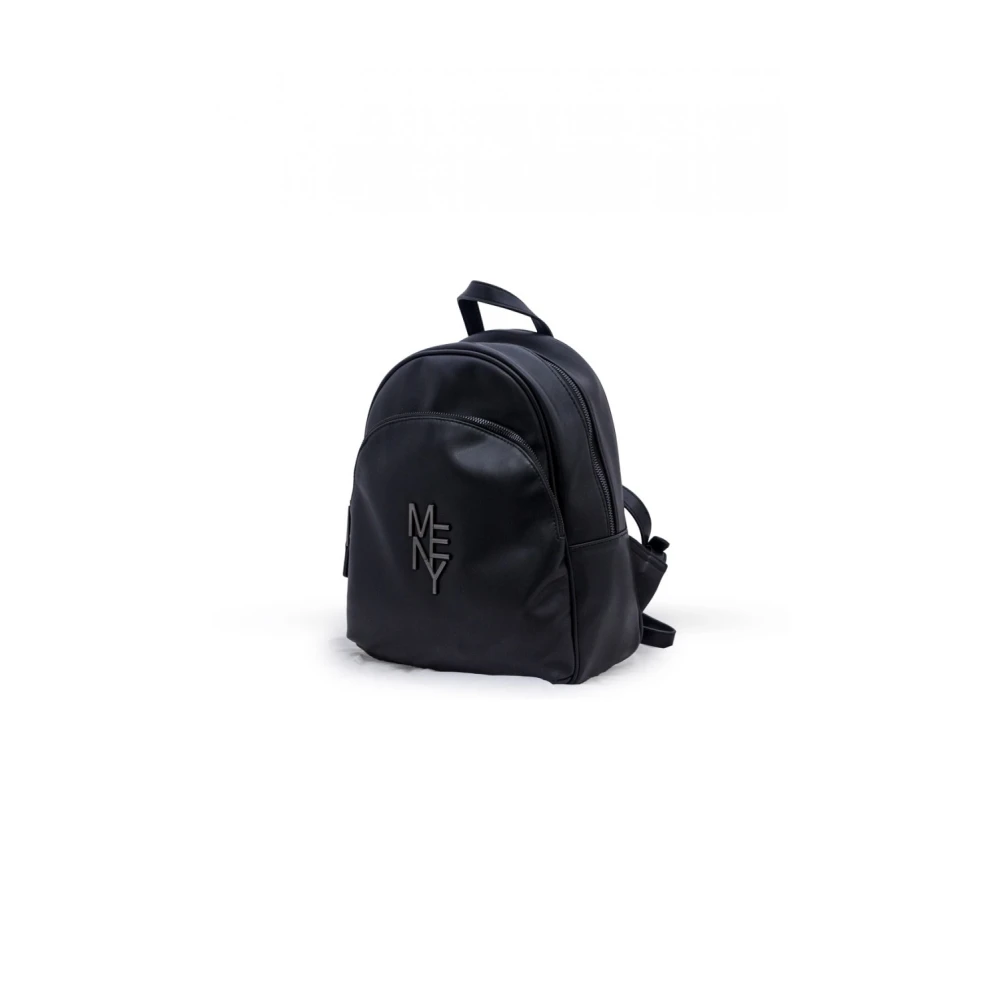 Marc Ellis Zwarte en zilveren polyester rugzak model Dakota NY Black Dames