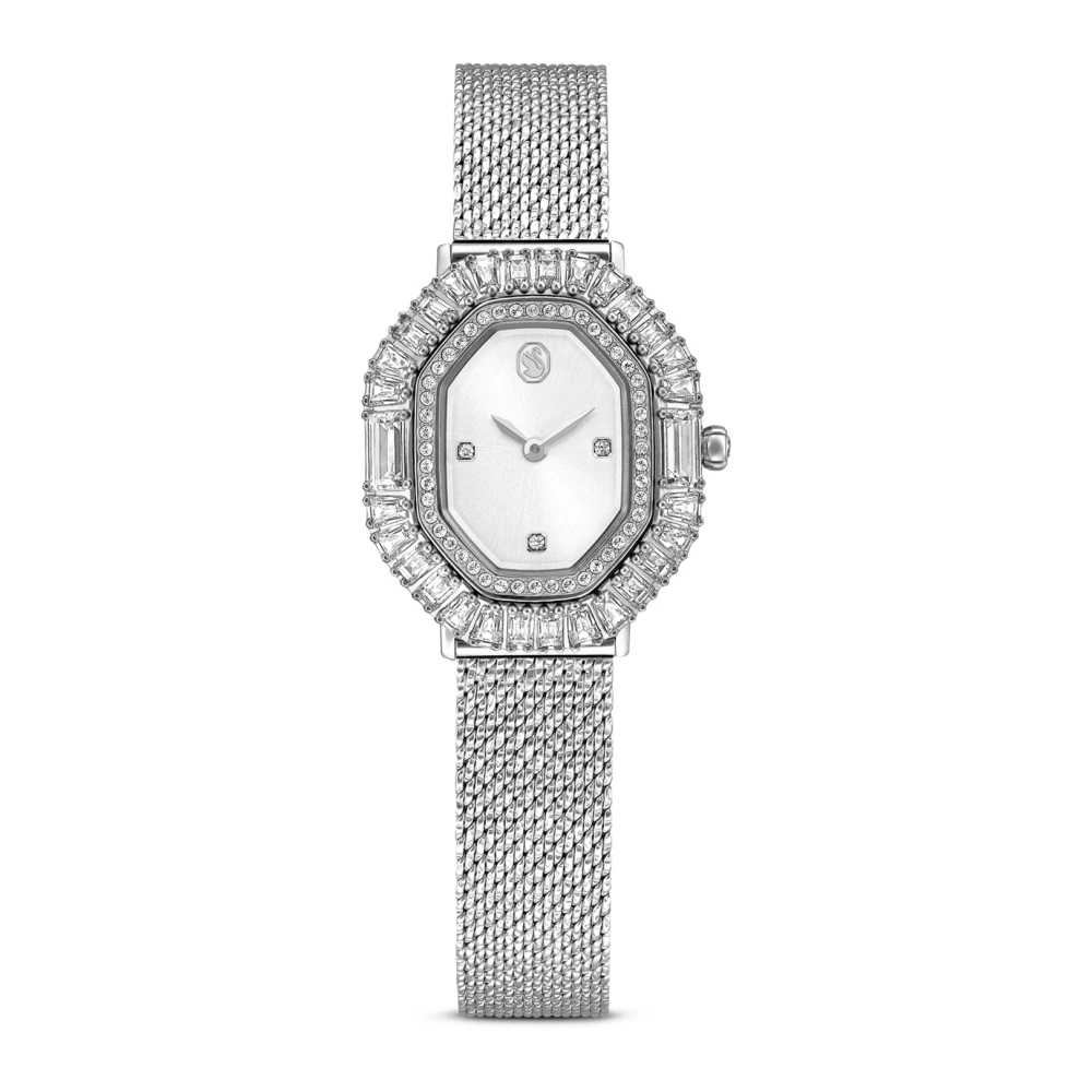 Swarovski Damen Silber,Silber Matrix Octagon (25 Mm) Silbernes Zifferblatt Mit Uhr - Bild 2