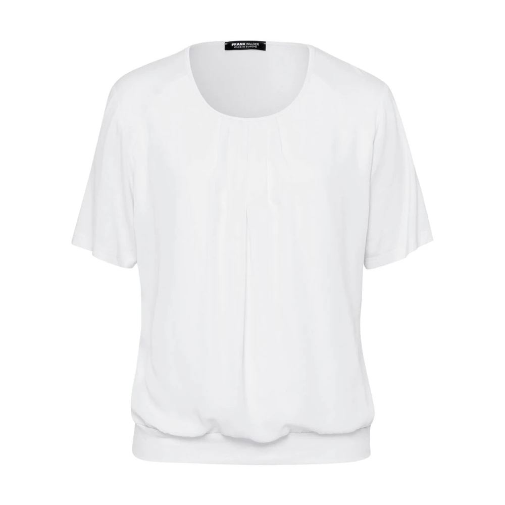 Frank Walder Korte Mouw Top NOSTop TShirt White Dames