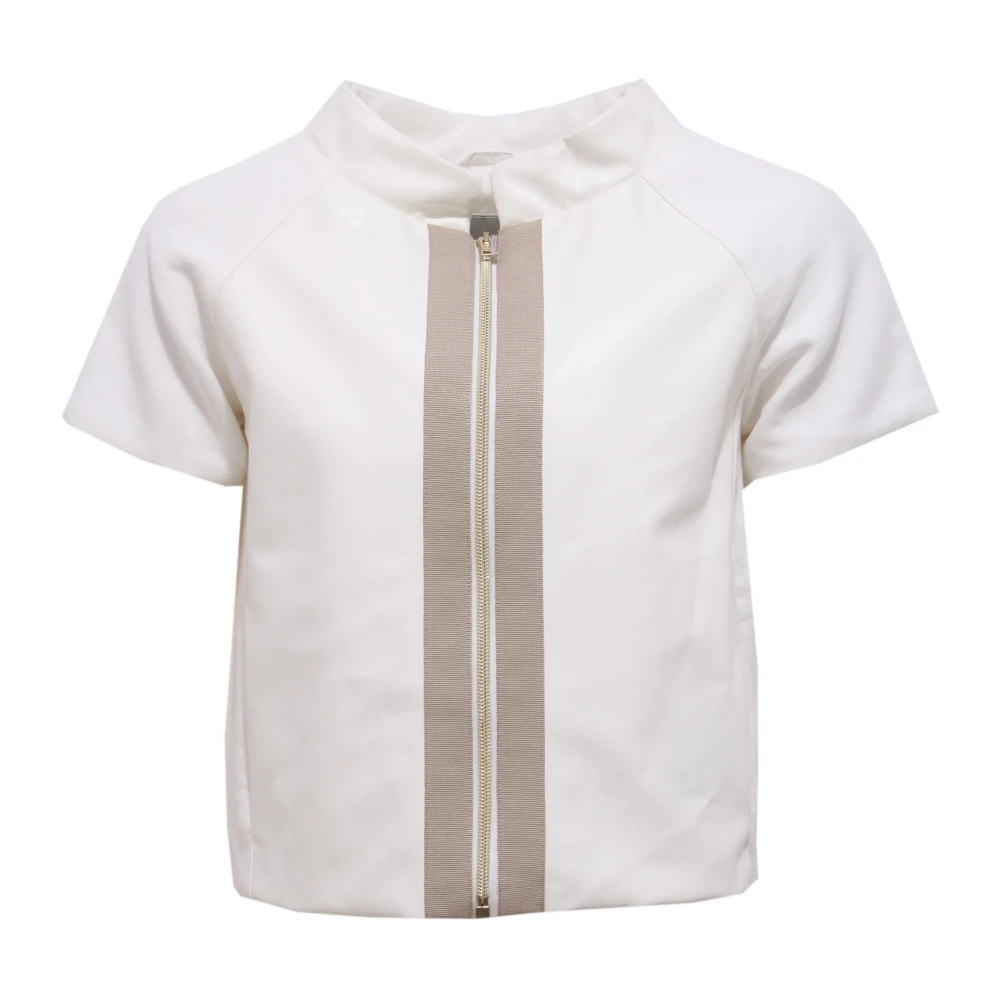 Herno Vrouw Wit Short Sleeve Vegan Jacket