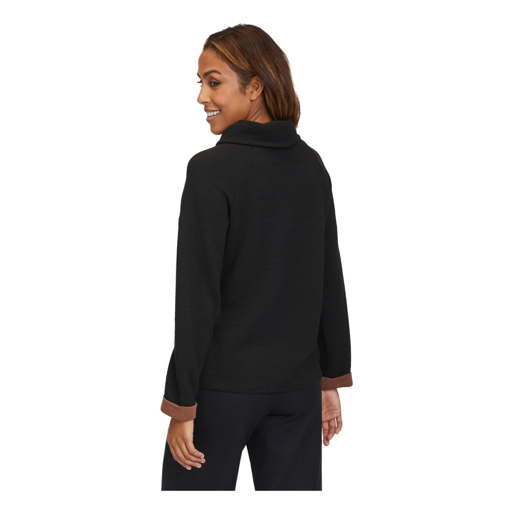 Betty Barclay Glitter Turtleneck Sweatshirt Black Dames
