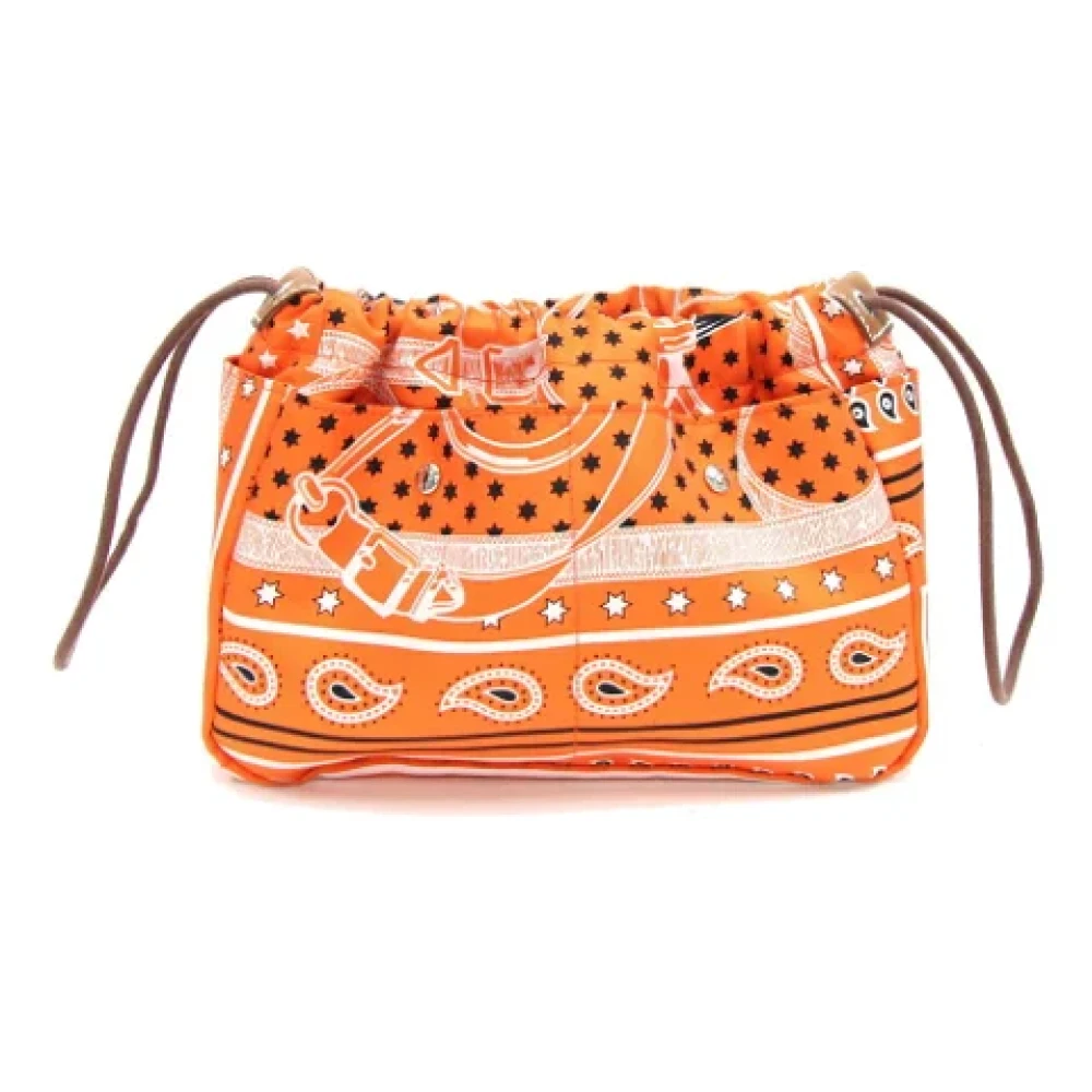 Hermès Vintage Pre-owned Silk clutches Orange Dames