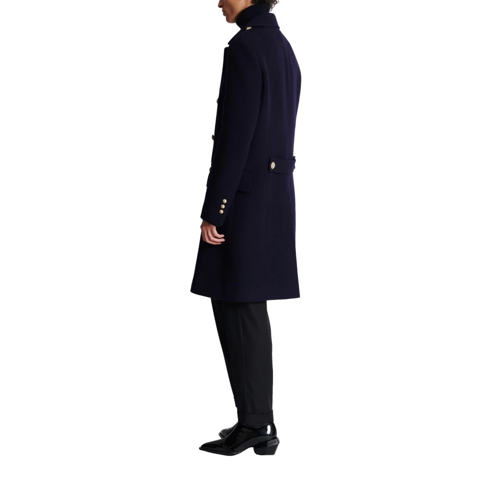 Balmain Jas van gevilt dubbelzijdig wol Blue Heren
