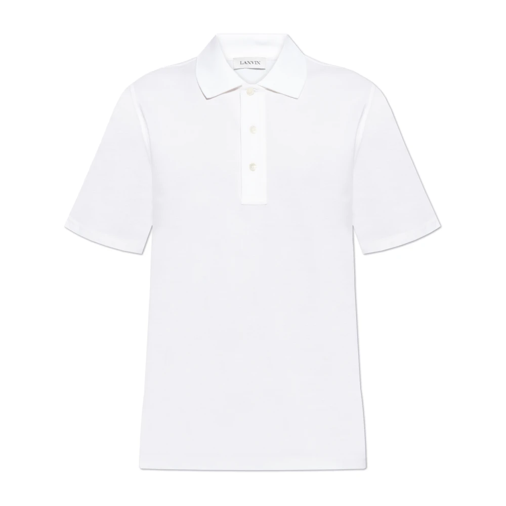 Lanvin Katoenen polo White Heren