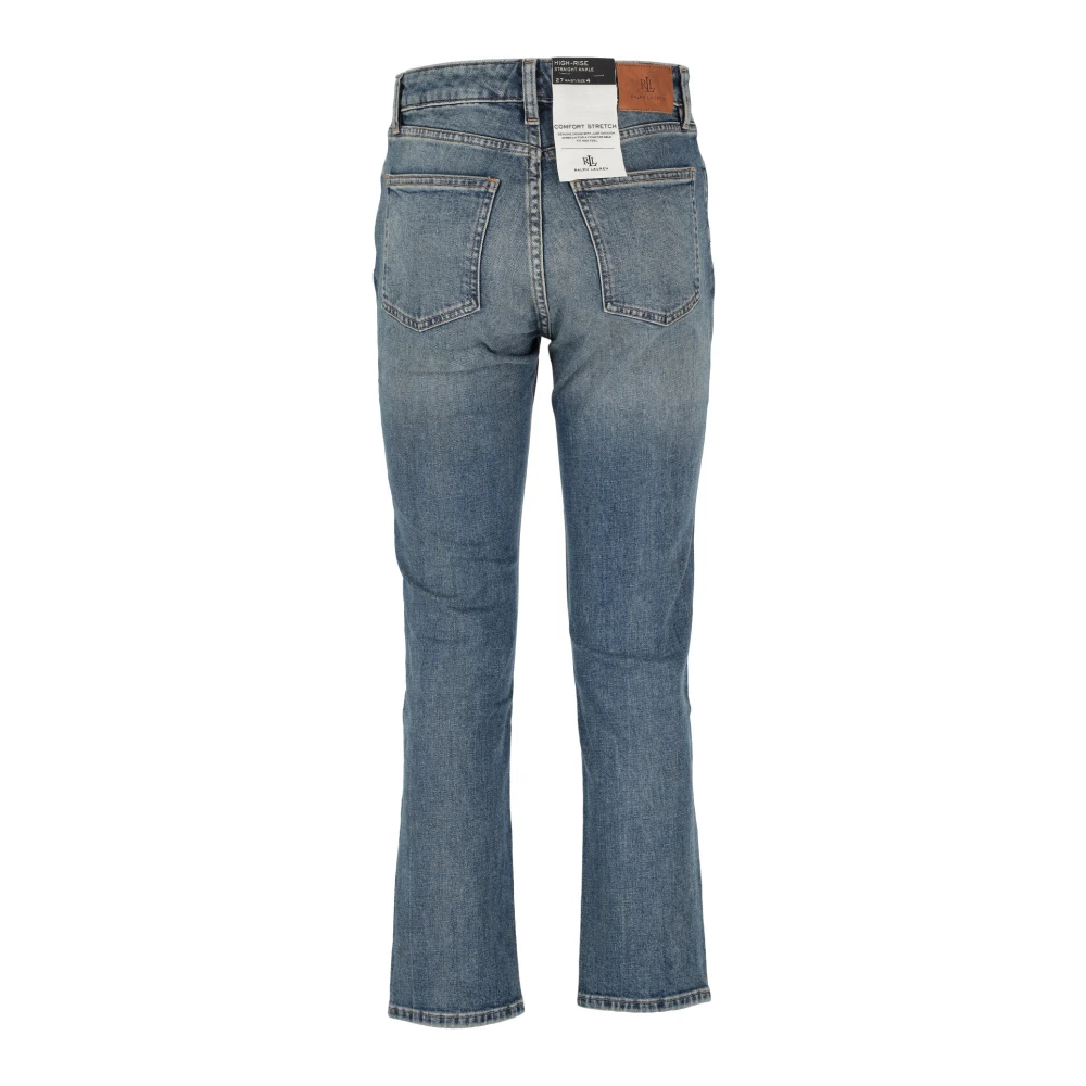Ralph Lauren Five-Pocket Cotton Stretch Jeans Blue Dames