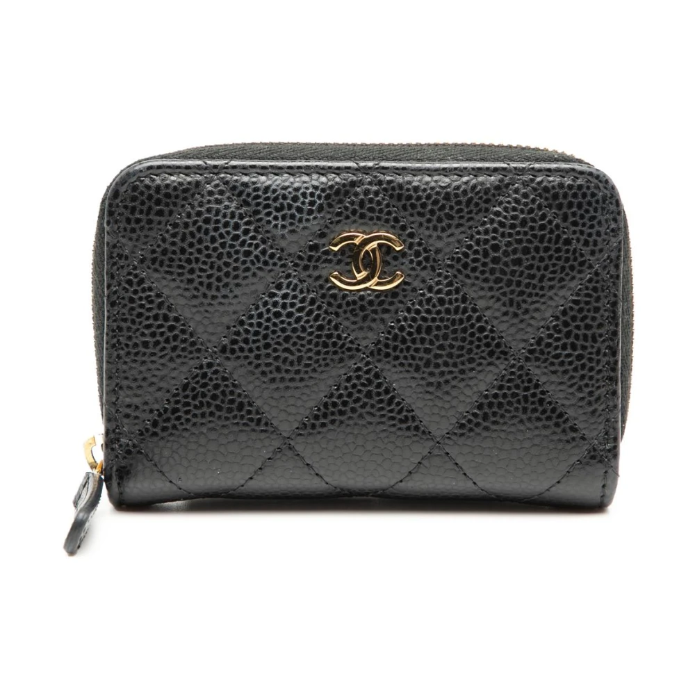 Chanel Vintage Women's Black Pre-Owned Coin Purse