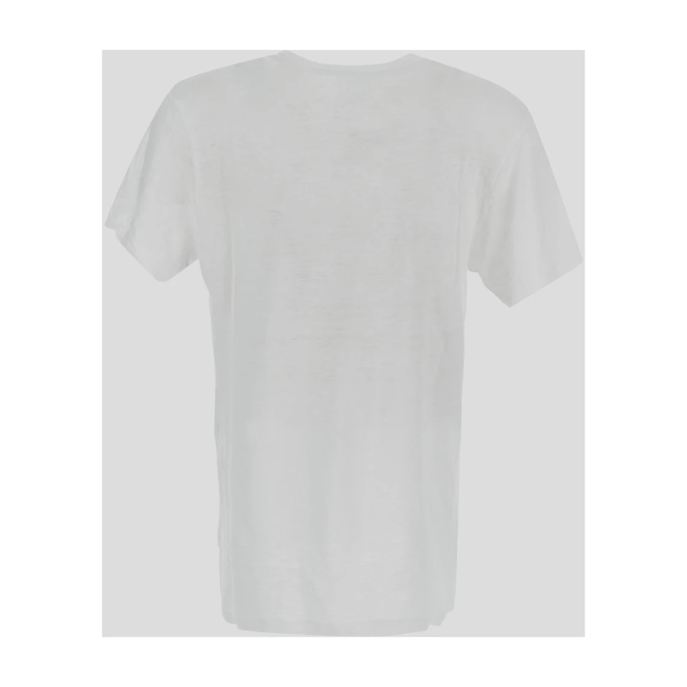 Isabel Marant Étoile Linnen Logo T-Shirt White Dames