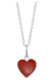 Aya Halskette Rot Silber