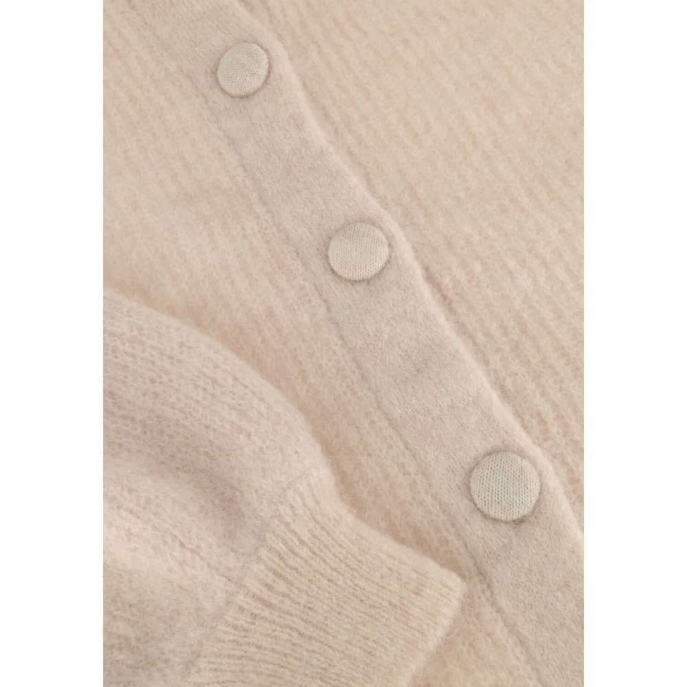 Selected Femme Gebreid Zakkenvest Beige Dames