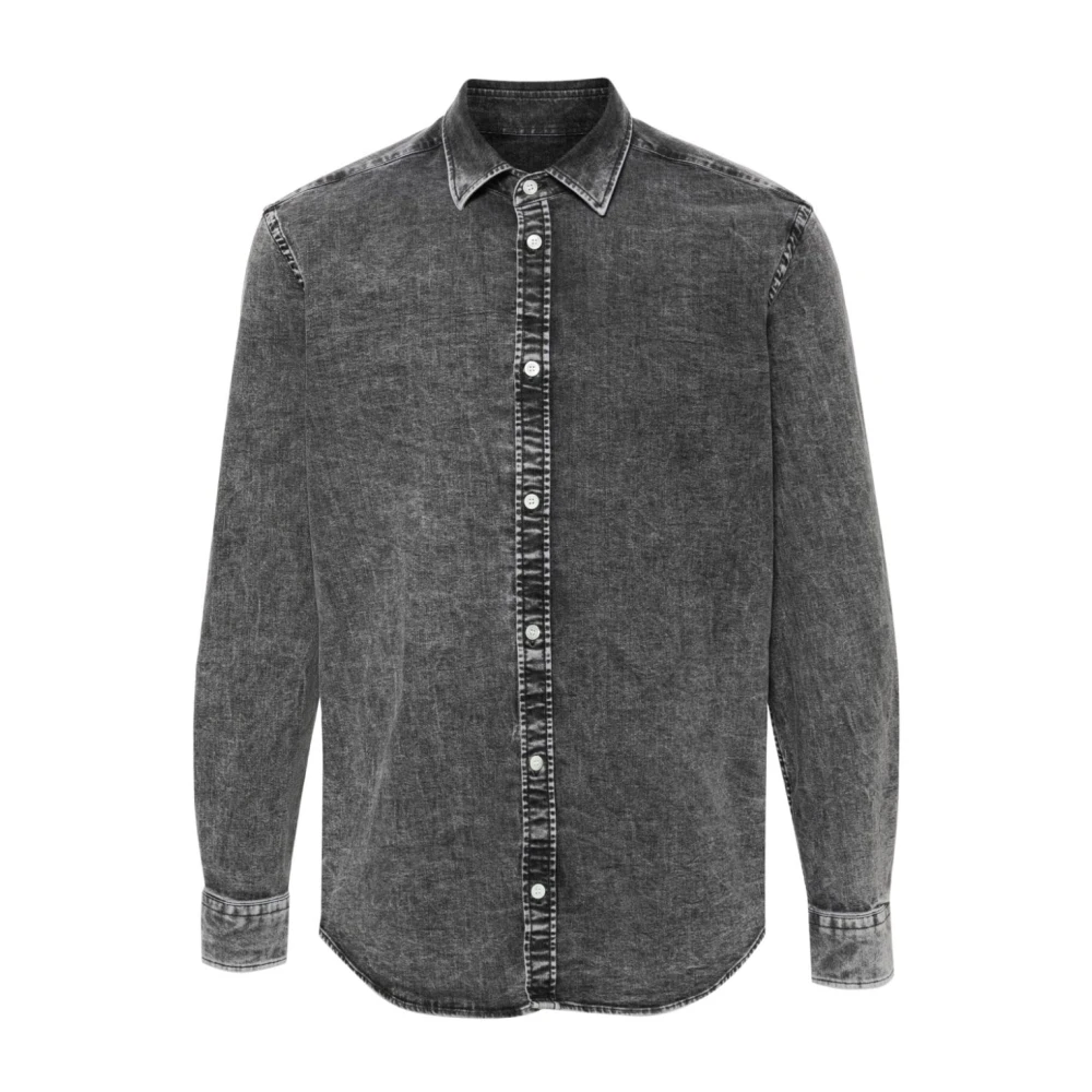 Dondup Klassieke Denim Overhemd Gray Heren
