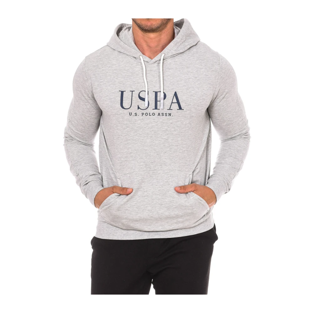 U.s. Polo Assn. Hoodie met verstelbaar trekkoord Gray Heren
