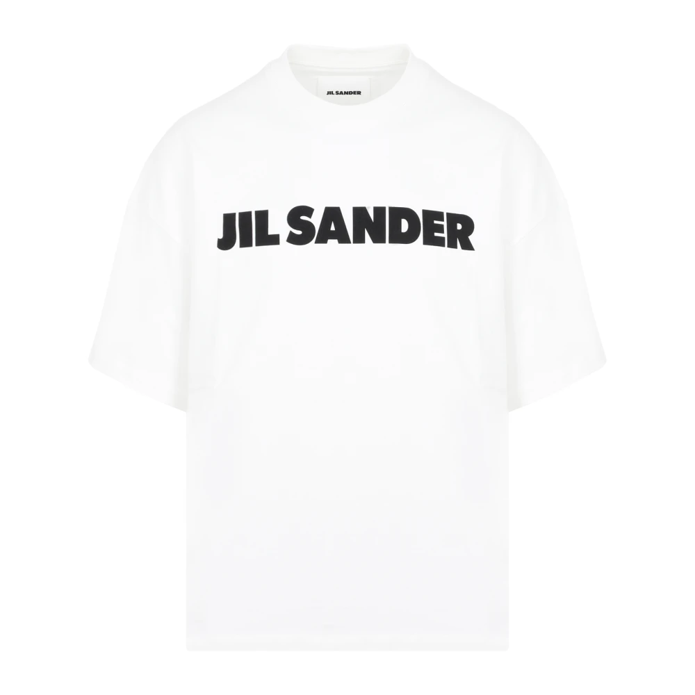 Jil Sander Neutrale Logo T-Shirt White Heren