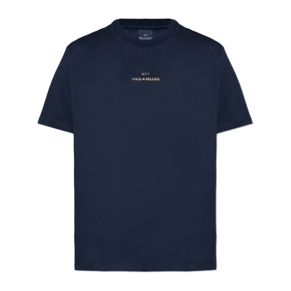 PAUL & SHARK T-shirt met bedrukt logo Blue Heren