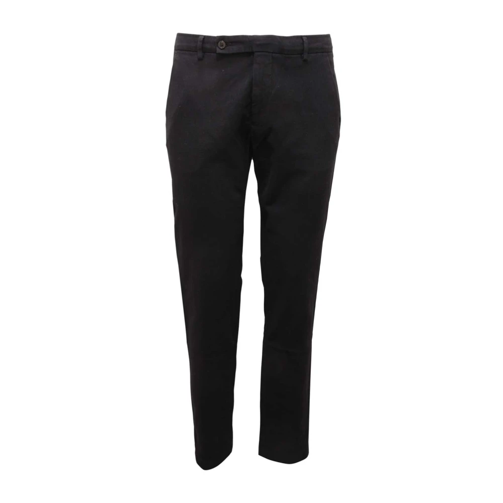 Berwick Mannelijk Blauw Broeken Heren, S, Navy Broek Made In Italy