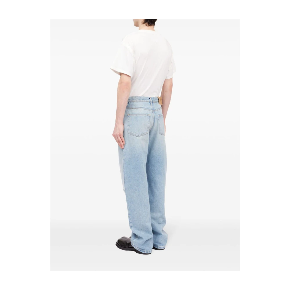MM6 Maison Margiela Heldere Blauwe Distressed Denim Jeans Blue Heren