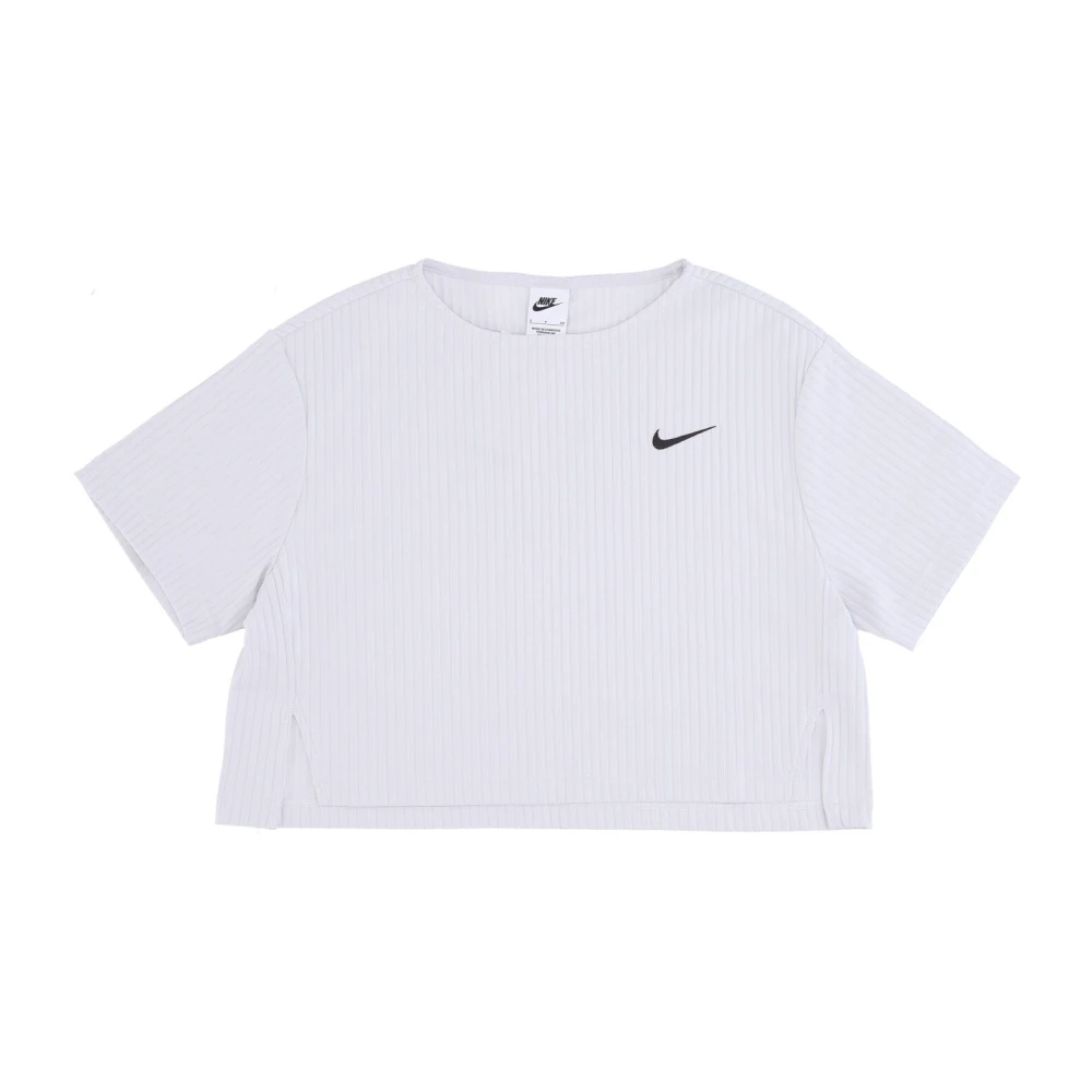 Nike Rib Jersey Top Gray Dames