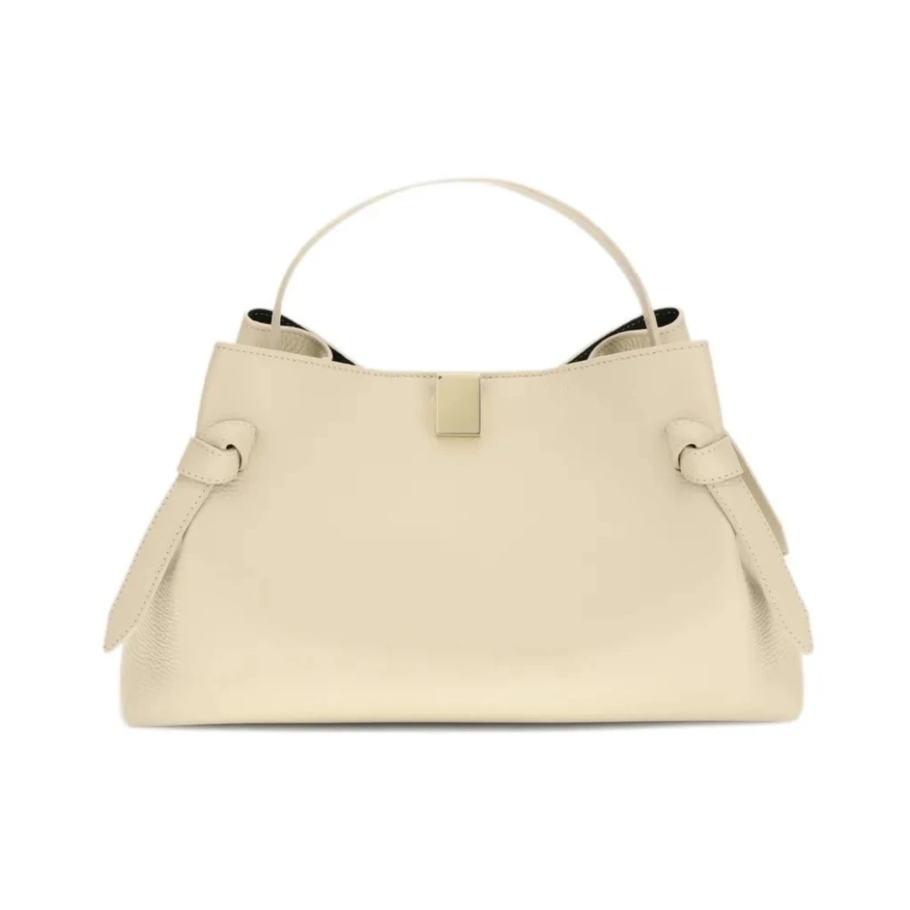 Yuzefi Women's Beige Handbags, One Size, Gyoza Handle Bag