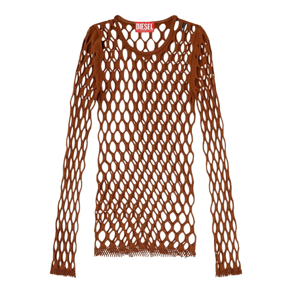 Diesel Long Sleeve Tops Tops Mujer Marrón S