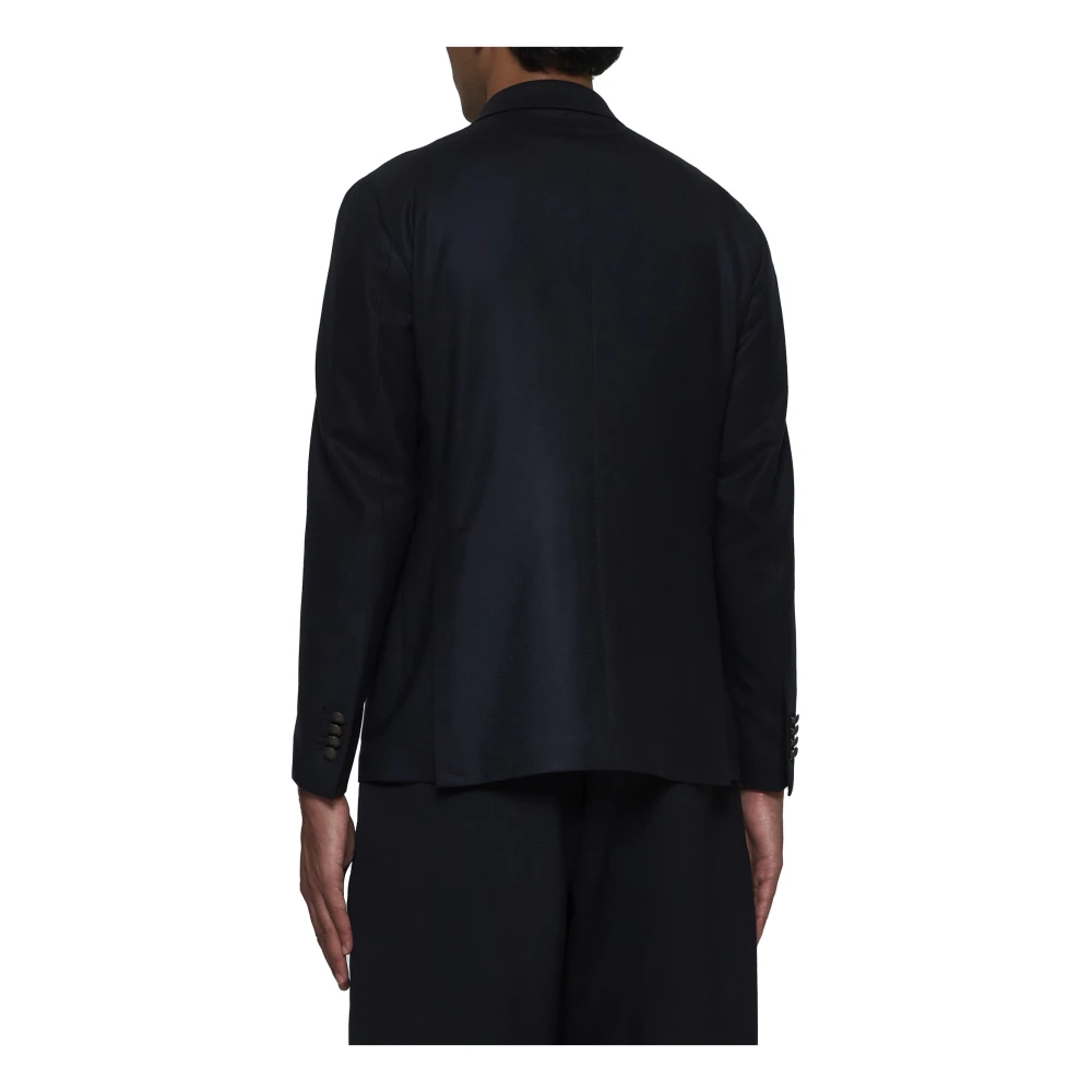 Tagliatore Blauwe Half-Gevoerde Blazer Blue Heren