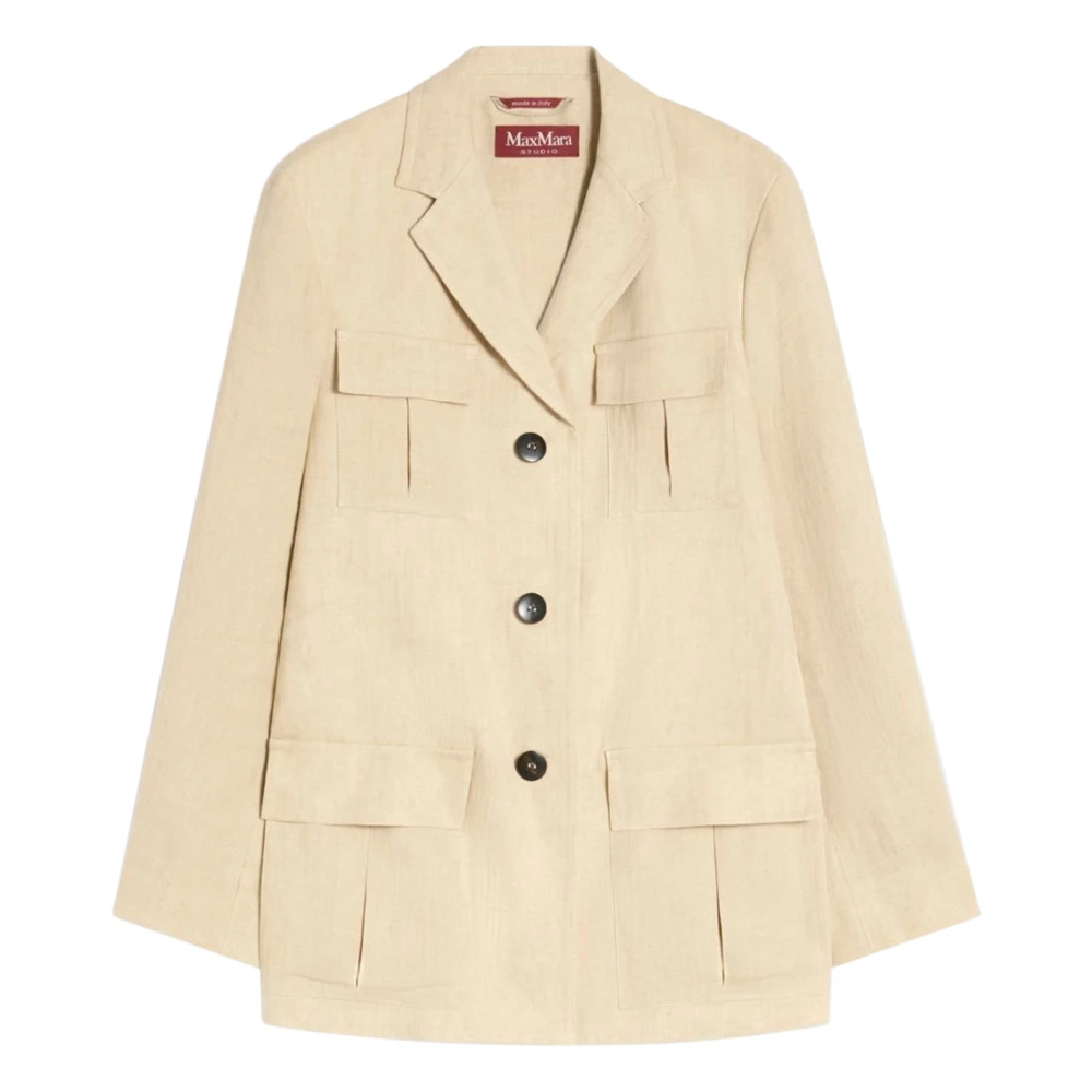 Max Mara Women's Beige Giacca - Light Jackets - S - Jackets