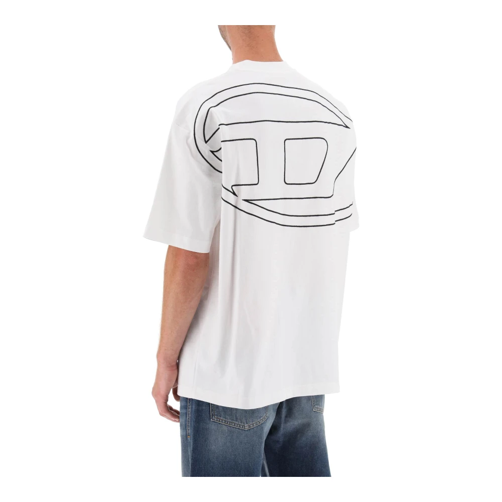 Diesel Maxi Oval D Logo T-Shirt White Heren