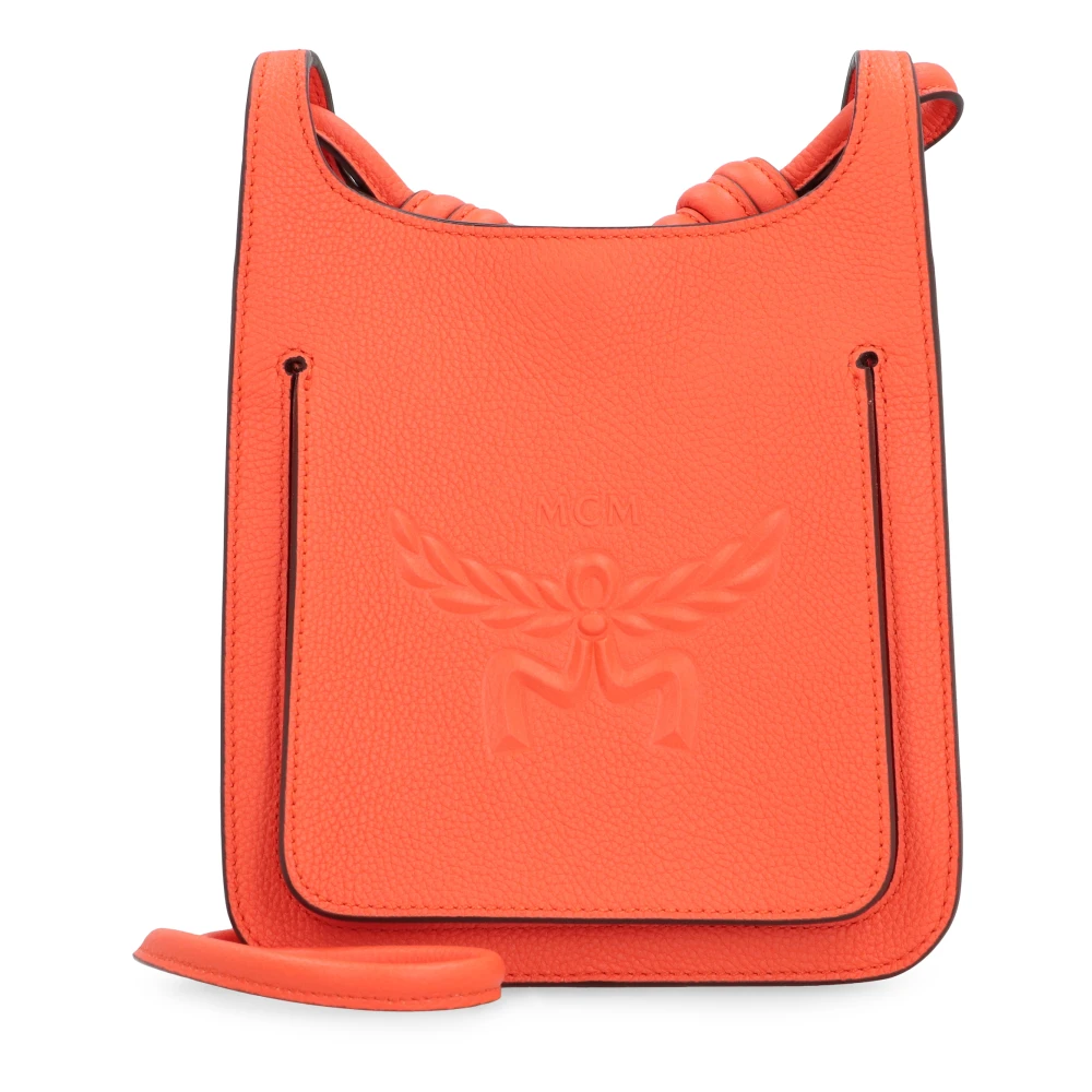 Mcm Women's Orange Himmel Mini Leather Hobo Bag - Cross Body Bags - One Size - Bags