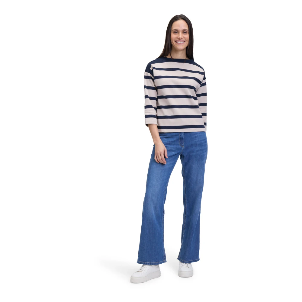 Betty Barclay Glitter Turtleneck Sweatshirt Beige Dames