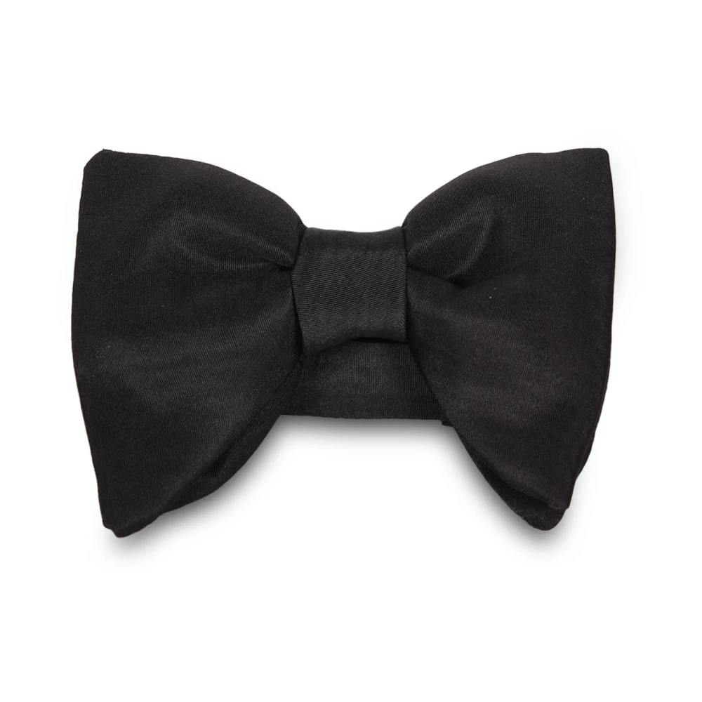 Tom Ford Men's Black Bow Ties, One Size, Moire Bow Tie