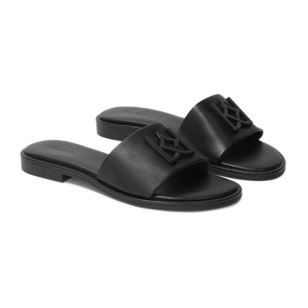 Kazar Platte slides met een groot monogram