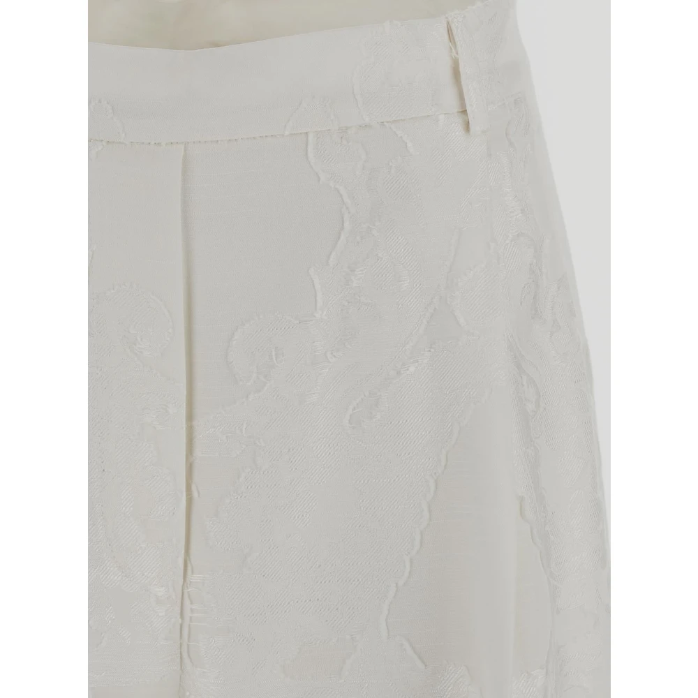 Semicouture Wide Trousers White Dames