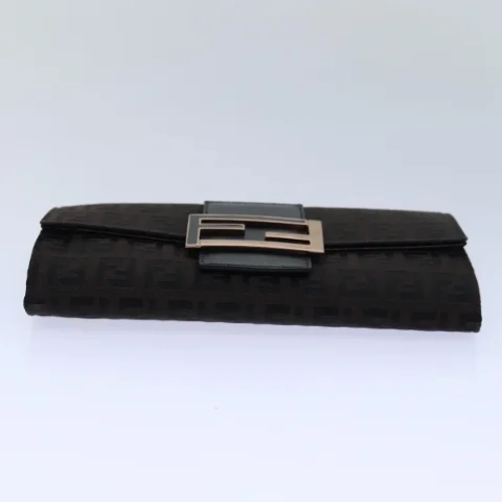 Fendi Vintage Pre-owned Canvas wallets Brown Dames