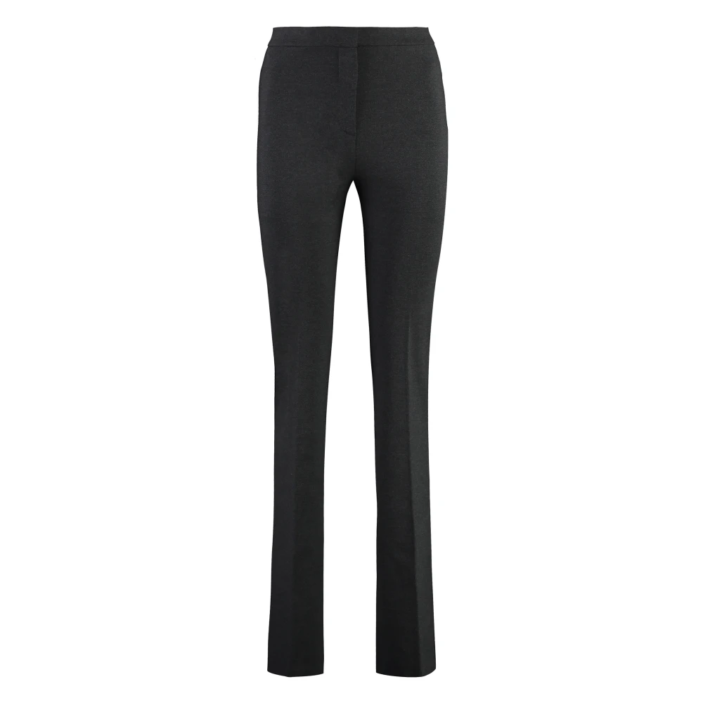 Pinko Women's Gray Slim-Fit Trousers, M, Flared Viscose Trousers